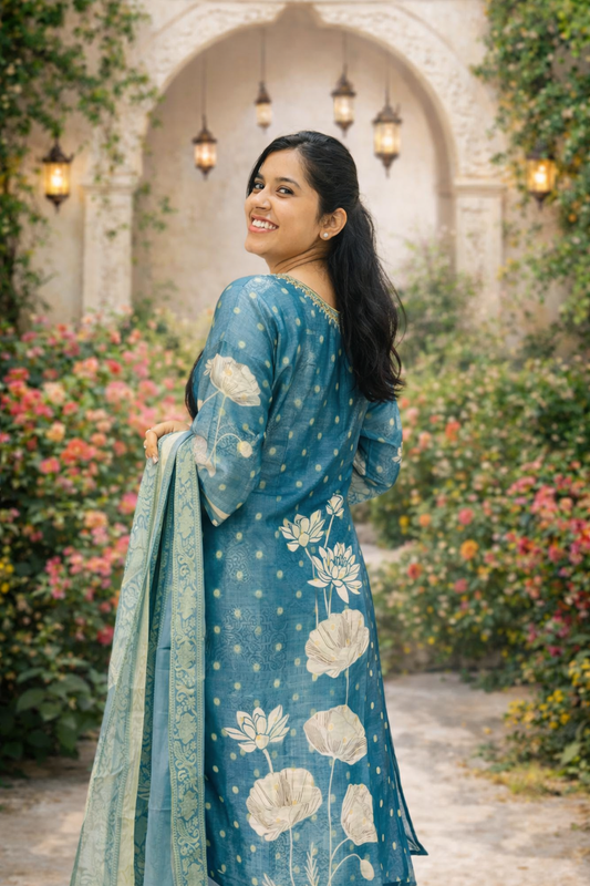Blue Lotus Grace Kurti Set