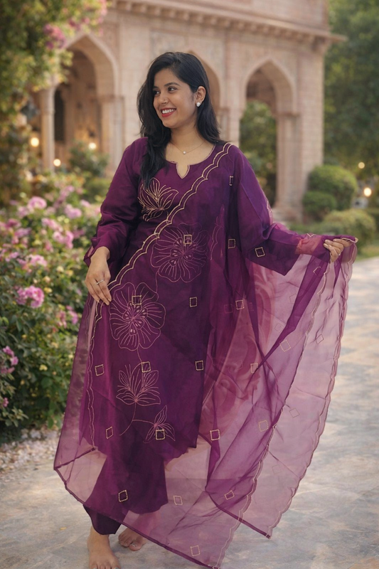 Dont Miss it ! Wine Kurti Set