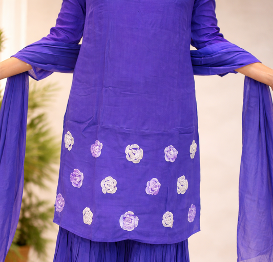 Must Have Sharara set Blue purple