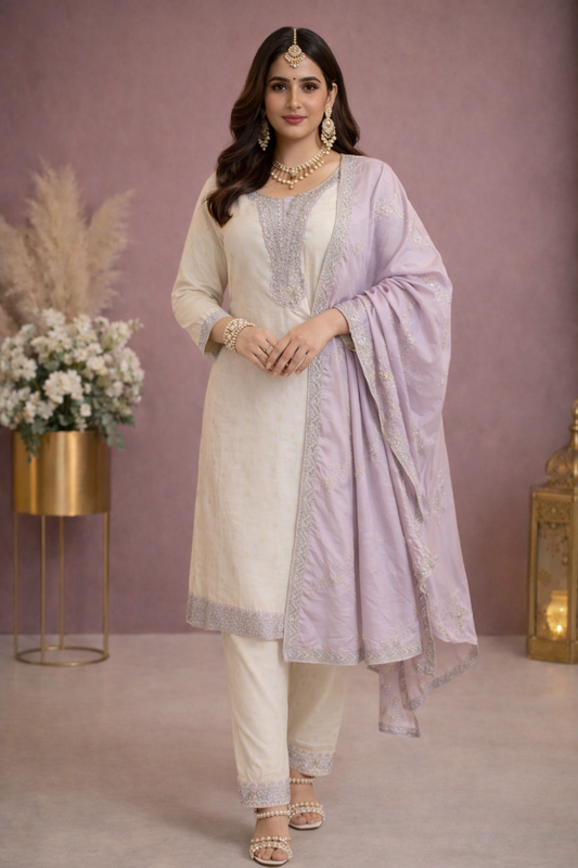 Ivory Lilac Noor Set