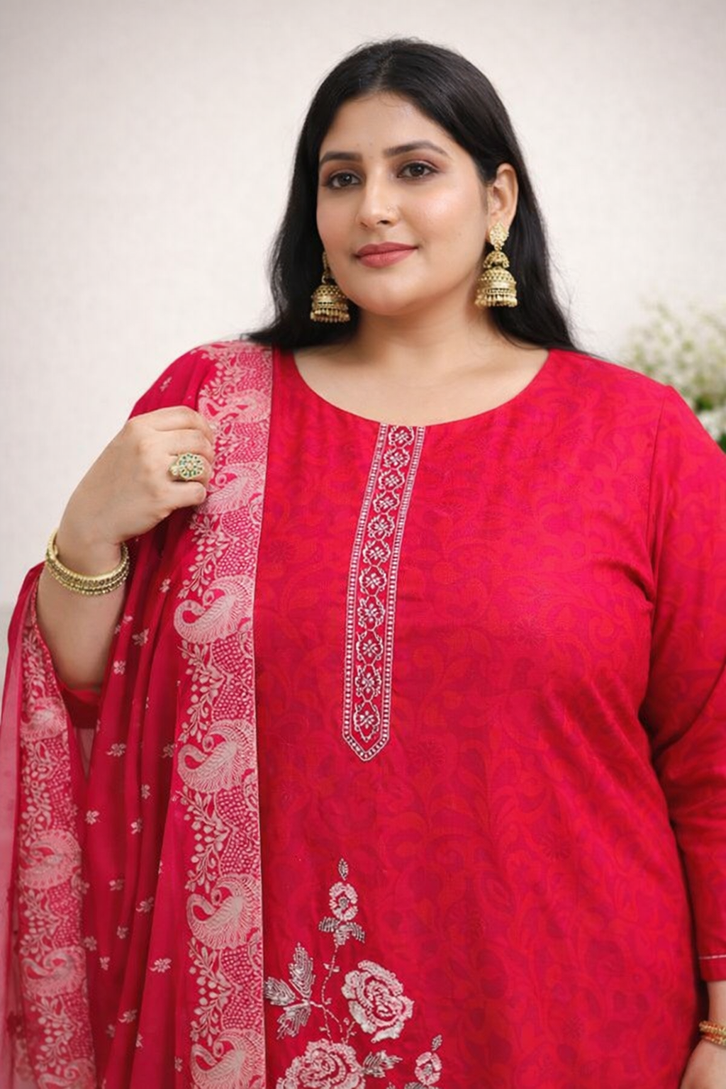 Gulnaar Royale – Handworked Festive Plus Size Kurta Set