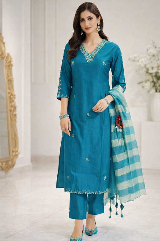 Rama Elegance Handworked Plazo Set
