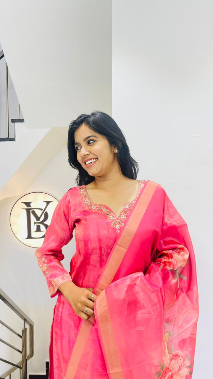 Rose Gulnaar Grace Kurti Set