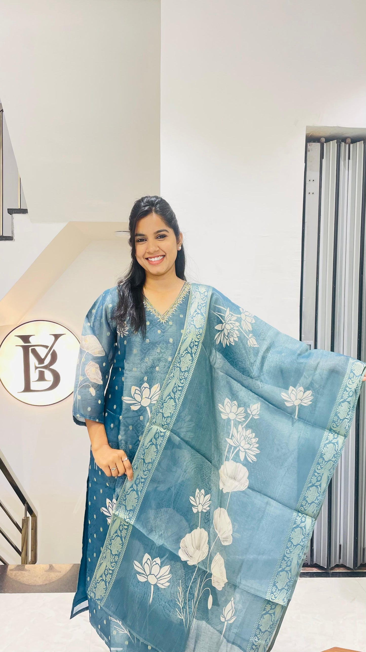 Blue Lotus Grace Kurti Set