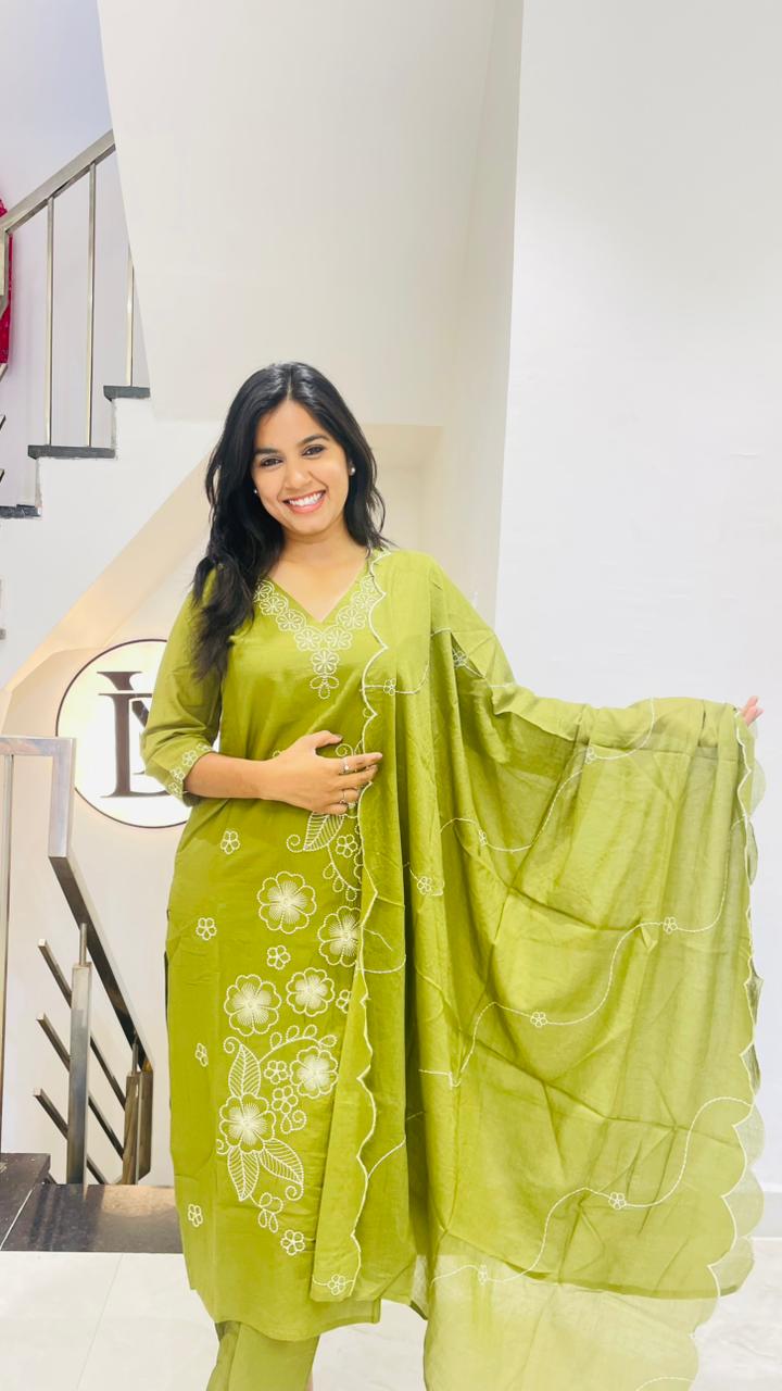 Emerald Bloom Kurti