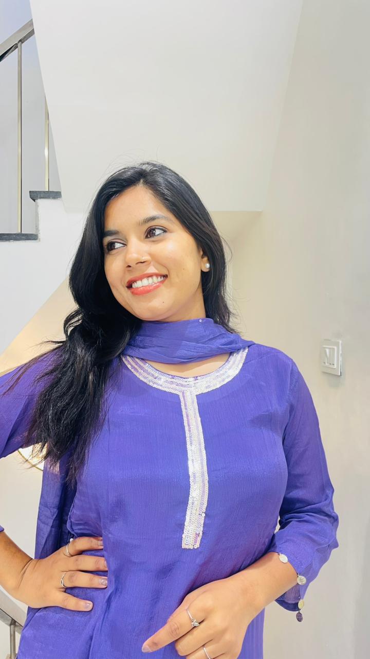 Must Have Sharara set Blue purple