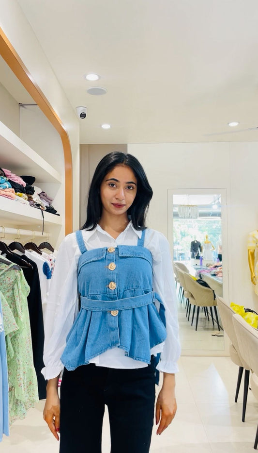 2PCS DENIM TOP