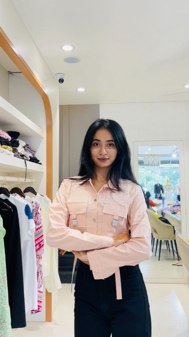 PREMIUM PEACH DENIM TOP