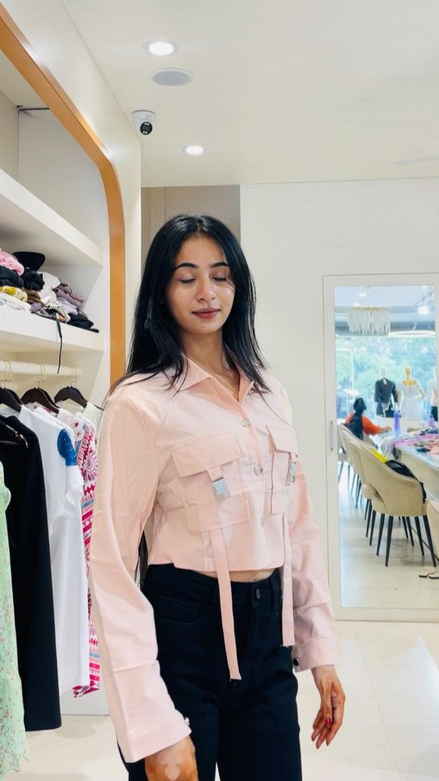 PREMIUM PEACH DENIM TOP