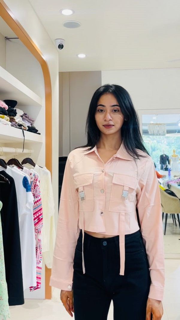 PREMIUM PEACH DENIM TOP