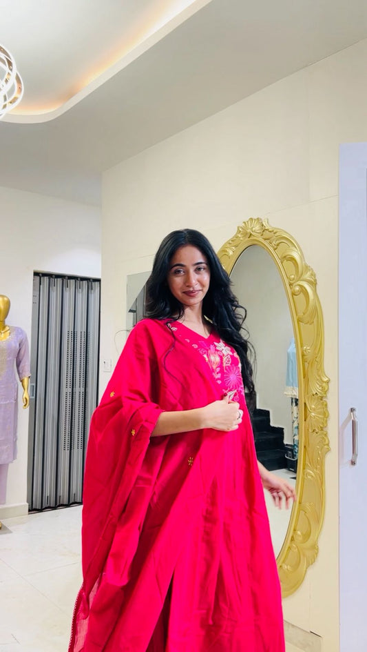 Premium Round Kurti Set Rani