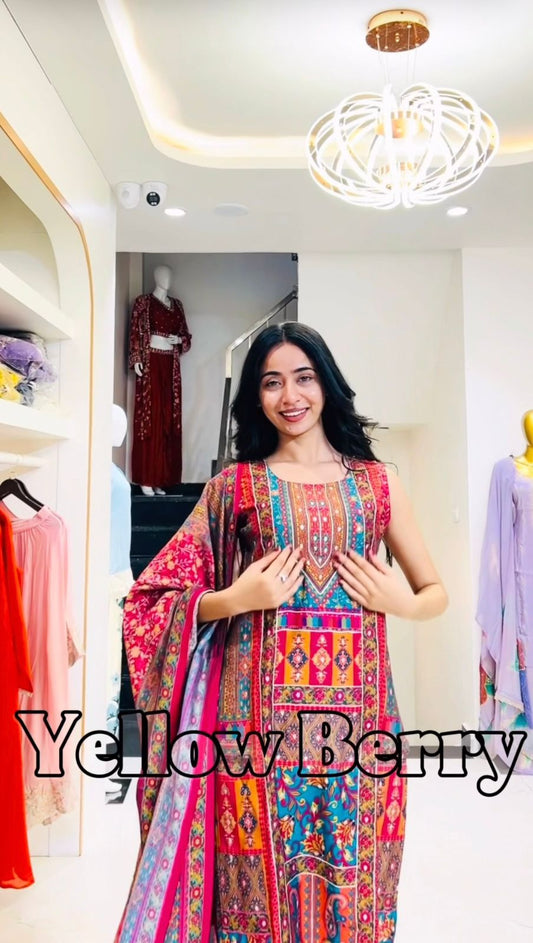 Premium MultiPrint Kurti Set