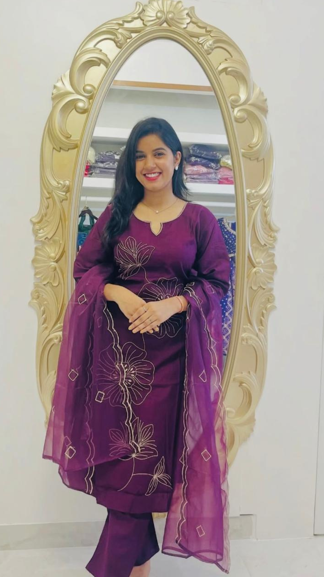 Dont Miss it ! Wine Kurti Set