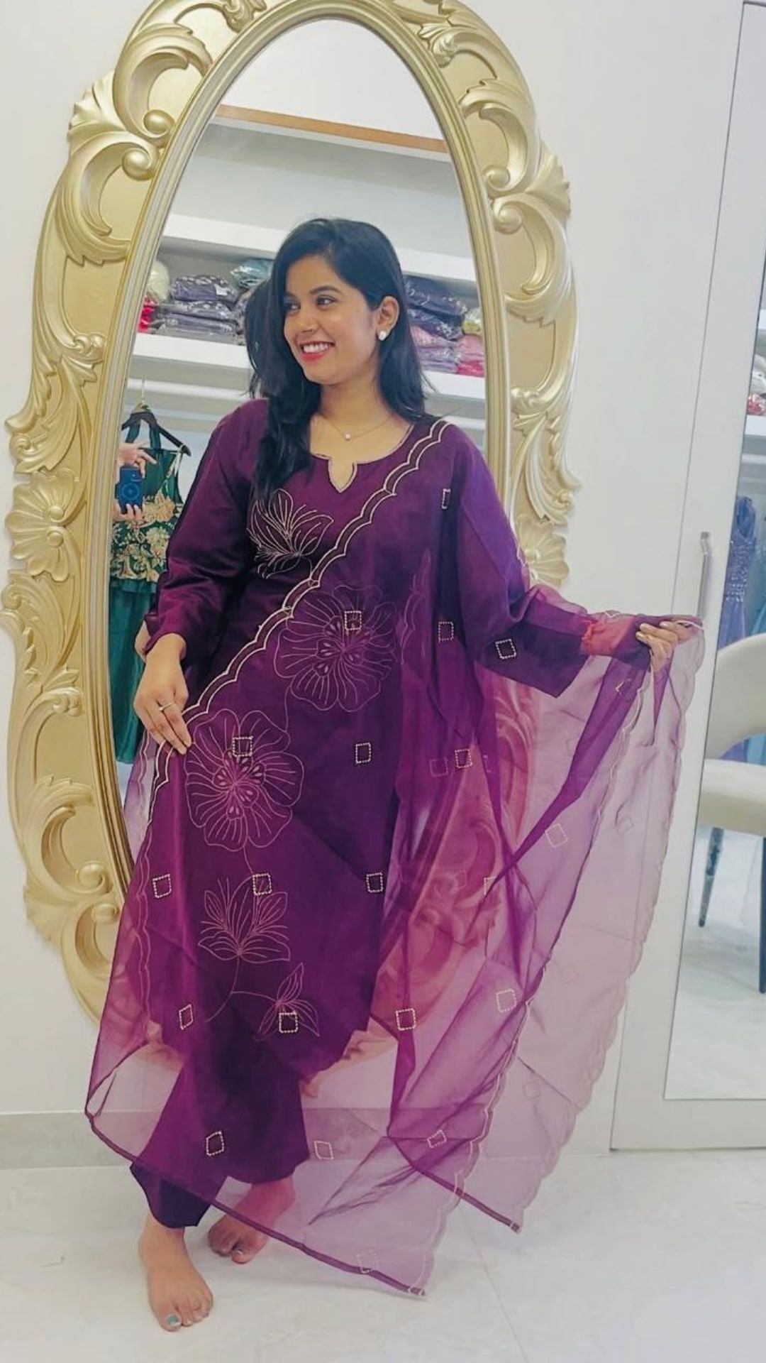 Dont Miss it ! Wine Kurti Set